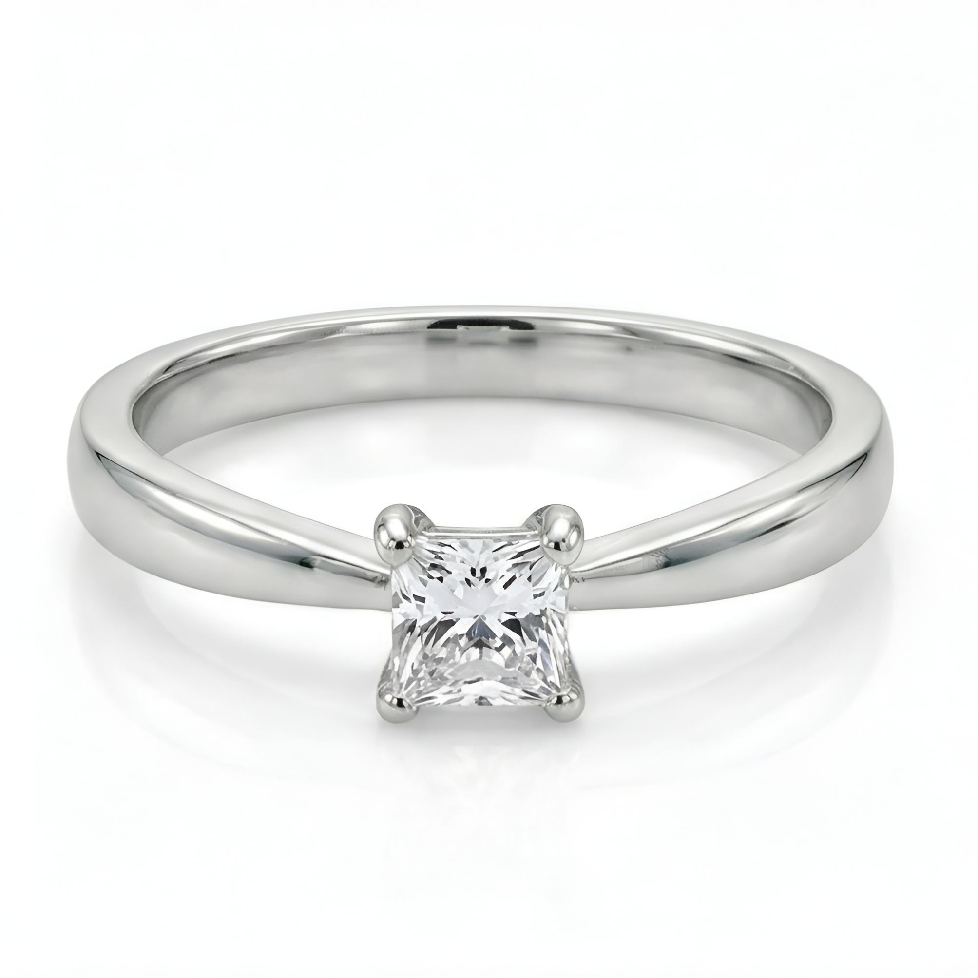 The Modern Grace: Moissanite Solitaire Ring